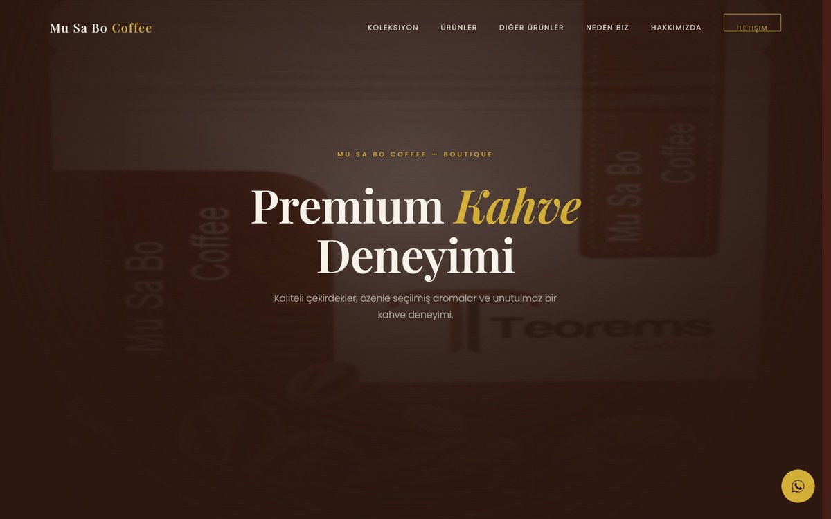 Mu Sa Bo Coffee kahve katalog sitesi